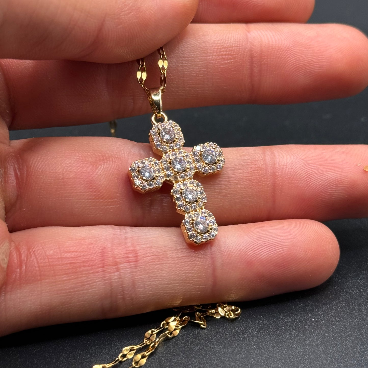 Collana con Croce Baguette
