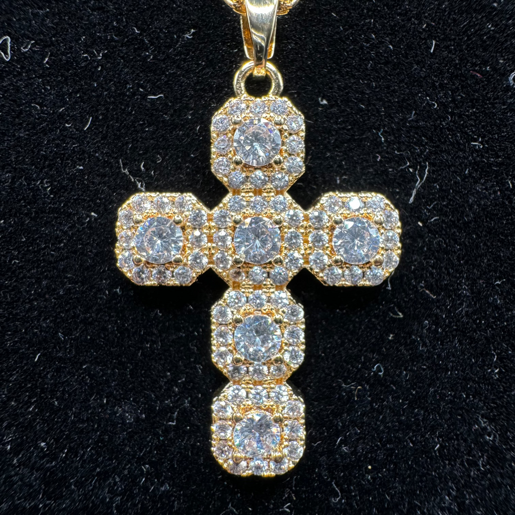 Collana con Croce Baguette