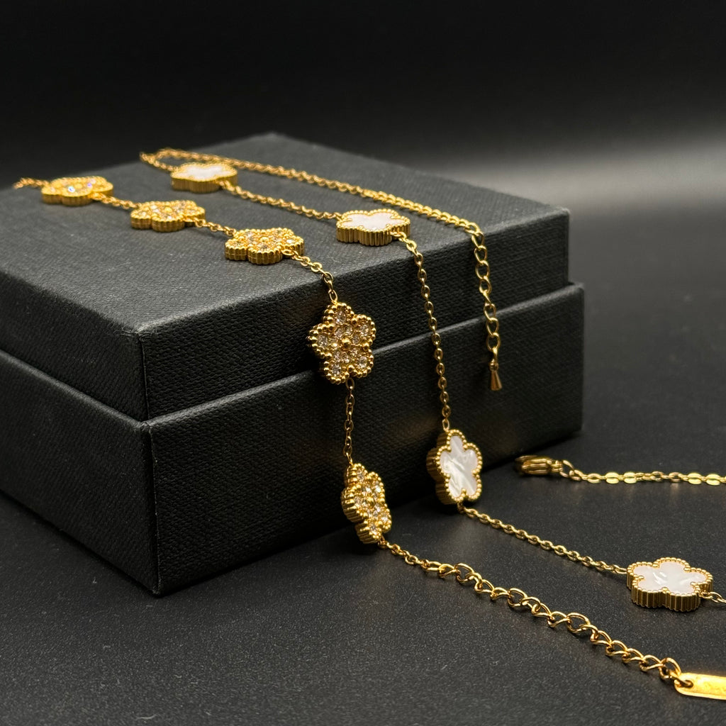 Offerta Combo Bracciale e Collana Quadrifoglio