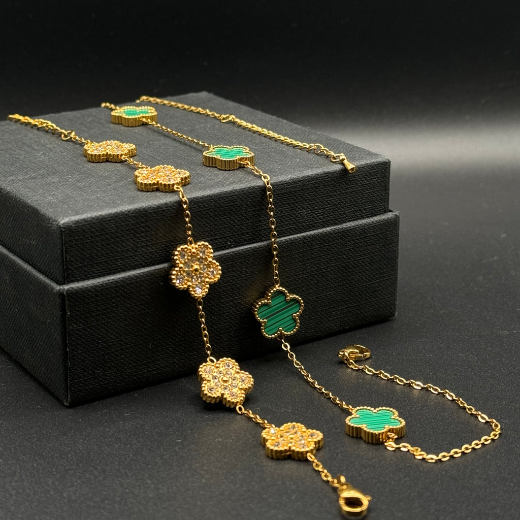 Offerta Combo Bracciale e Collana Quadrifoglio