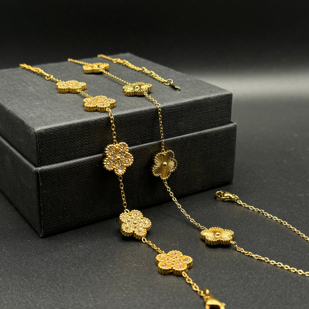 Offerta Combo Bracciale e Collana Quadrifoglio