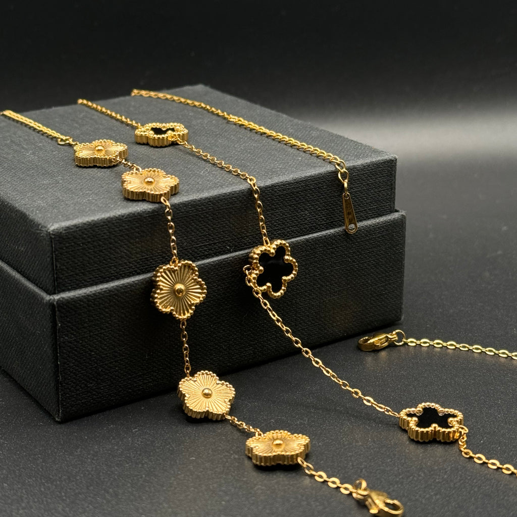 Offerta Combo Bracciale e Collana Quadrifoglio