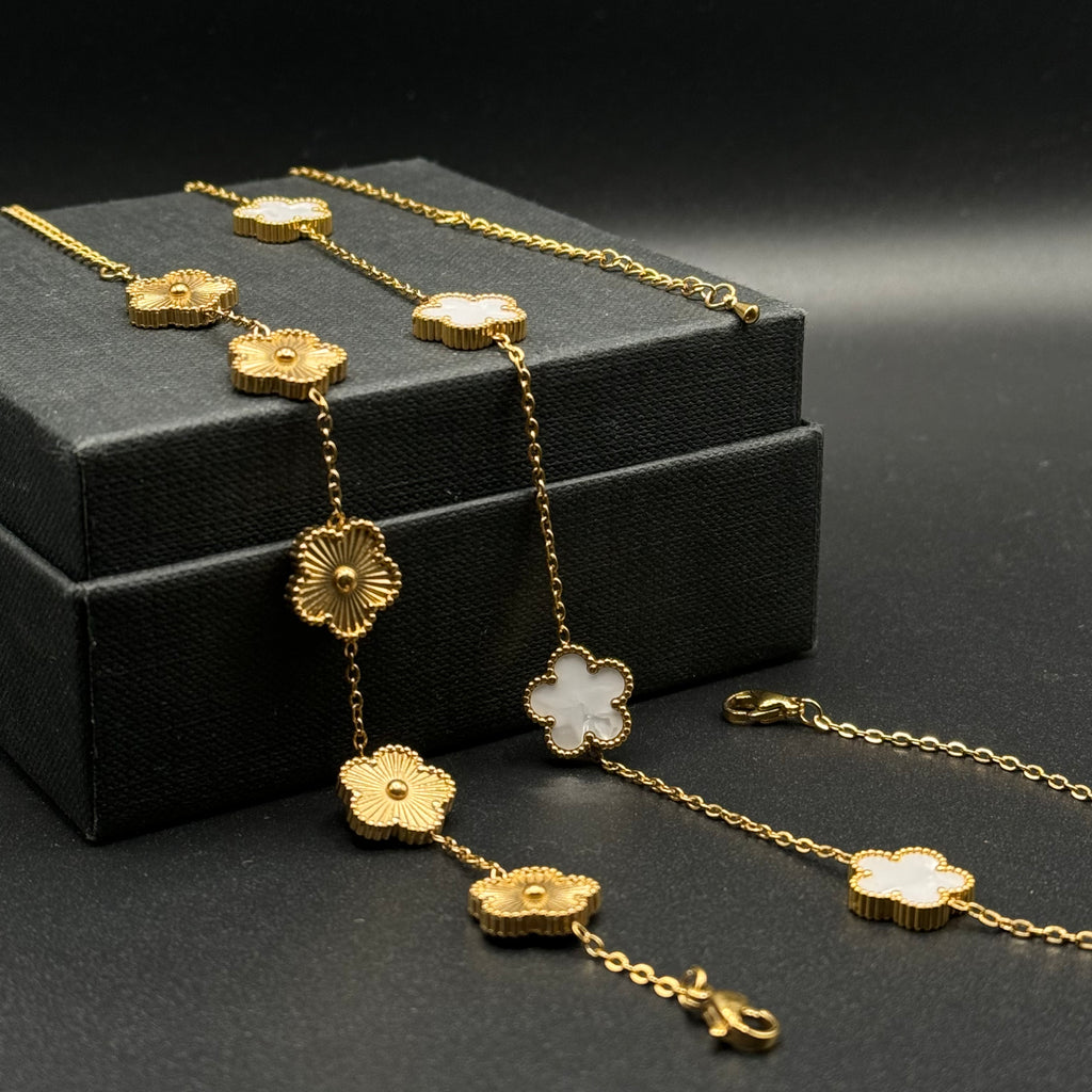Offerta Combo Bracciale e Collana Quadrifoglio