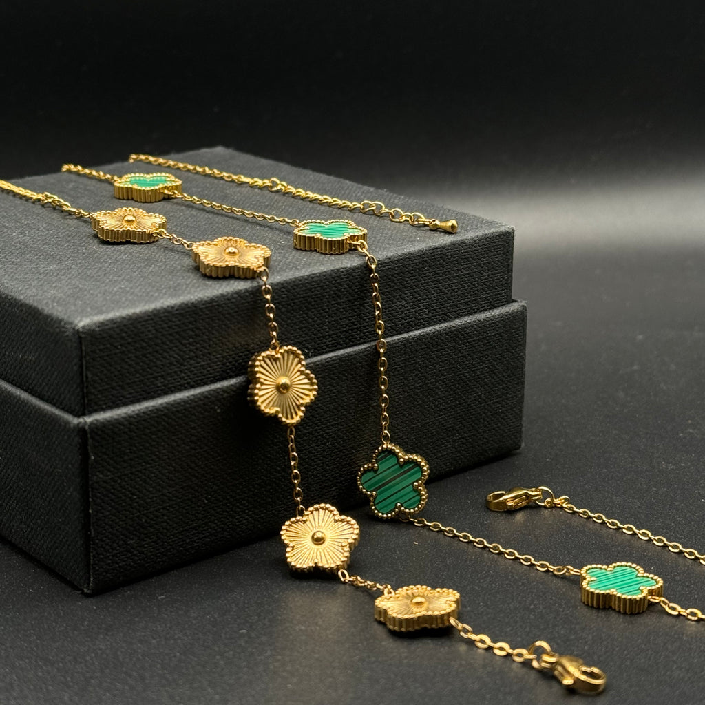 Offerta Combo Bracciale e Collana Quadrifoglio