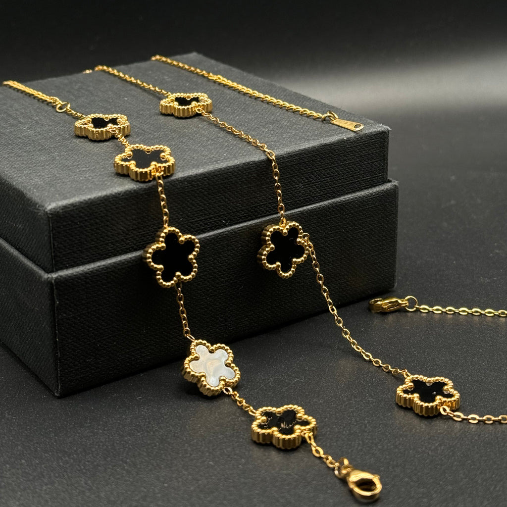 Offerta Combo Bracciale e Collana Quadrifoglio