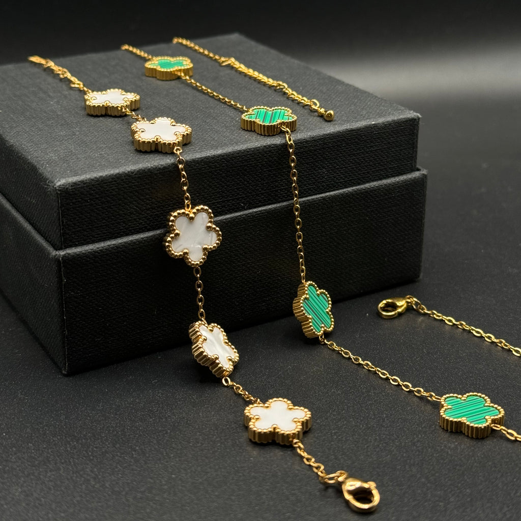 Offerta Combo Bracciale e Collana Quadrifoglio