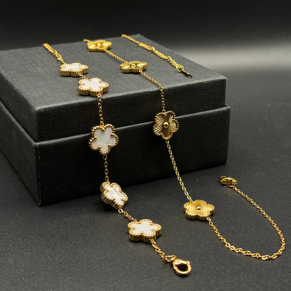 Offerta Combo Bracciale e Collana Quadrifoglio