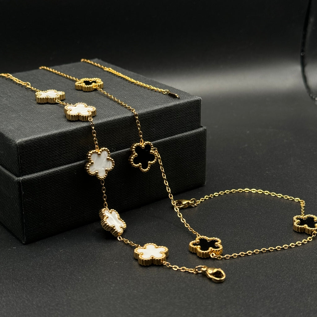 Offerta Combo Bracciale e Collana Quadrifoglio