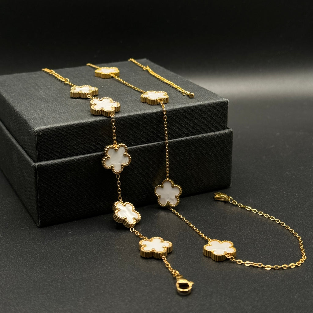 Offerta Combo Bracciale e Collana Quadrifoglio