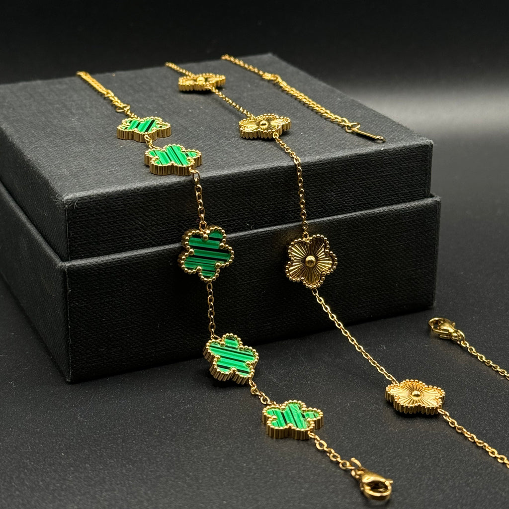 Offerta Combo Bracciale e Collana Quadrifoglio