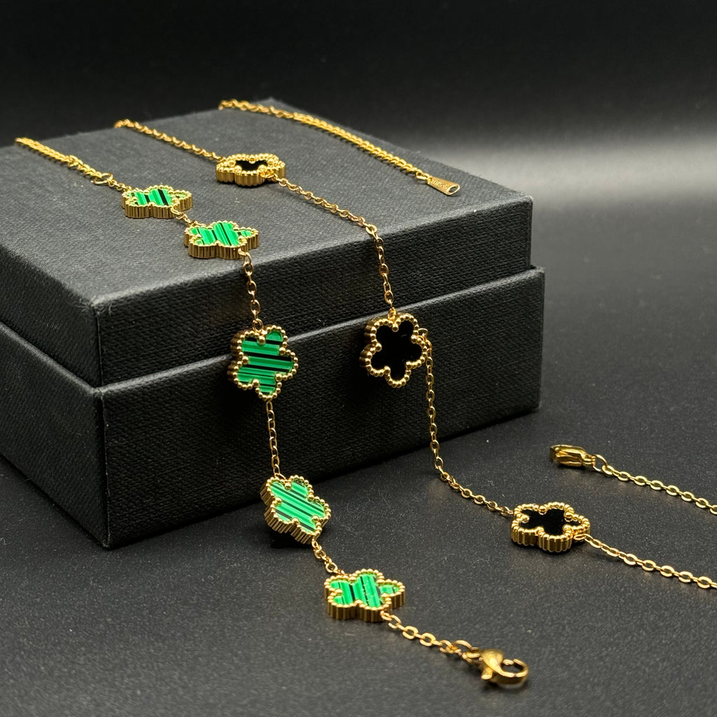 Offerta Combo Bracciale e Collana Quadrifoglio